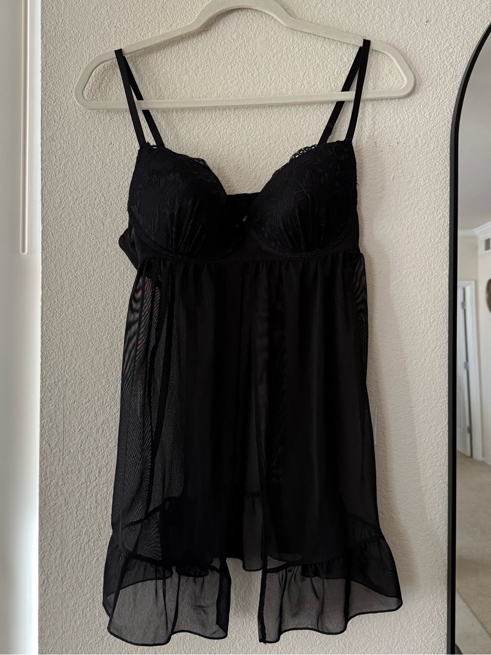Marilyn Monroe Black Lace Babydoll Chemise Goth Budoir
